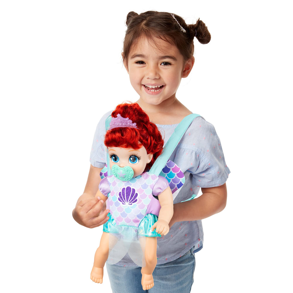 Disney Princess Ariel baby doll with tiara ready for imaginative play and cuddling