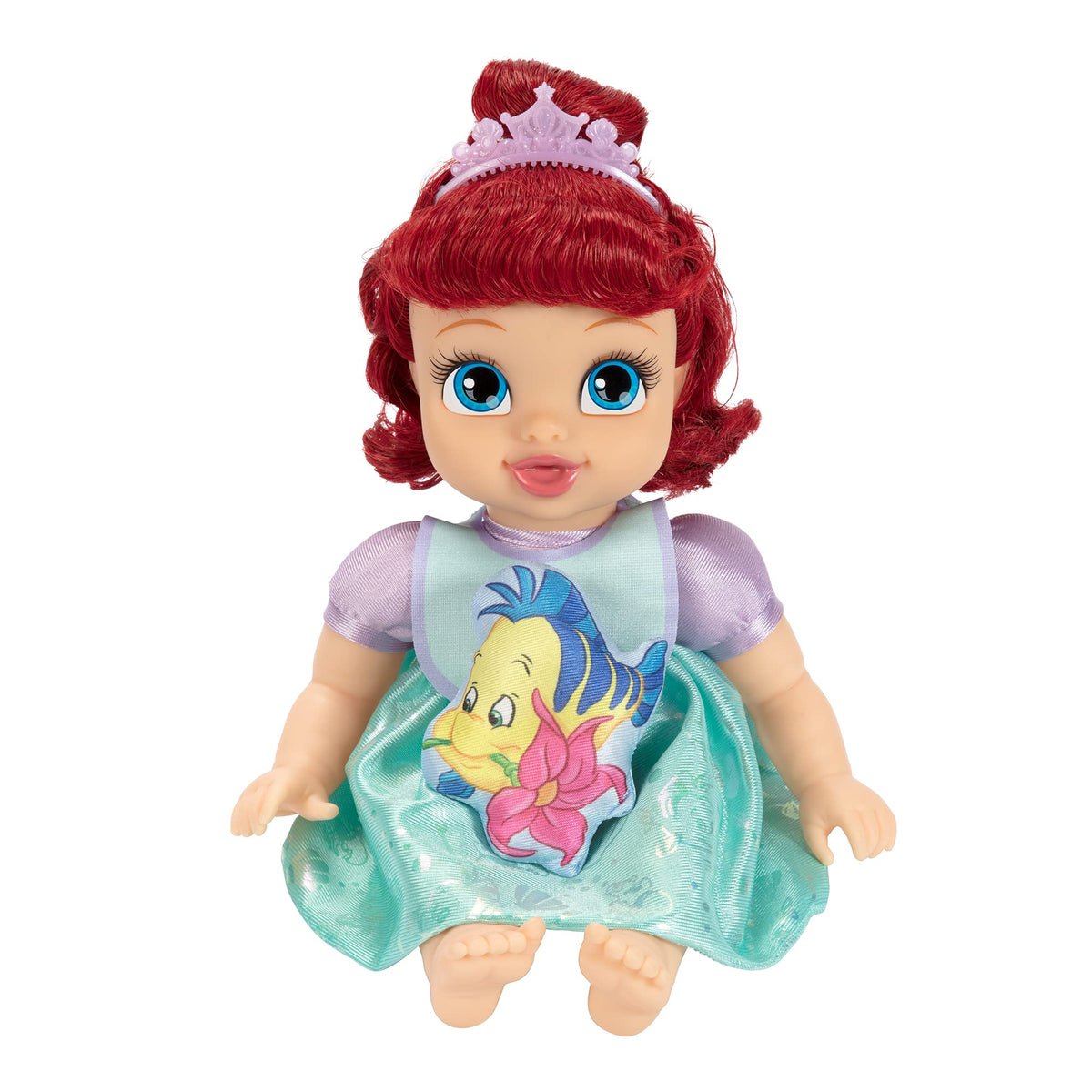 Disney Princess Ariel soft-bodied doll with icons on dress for expressive play