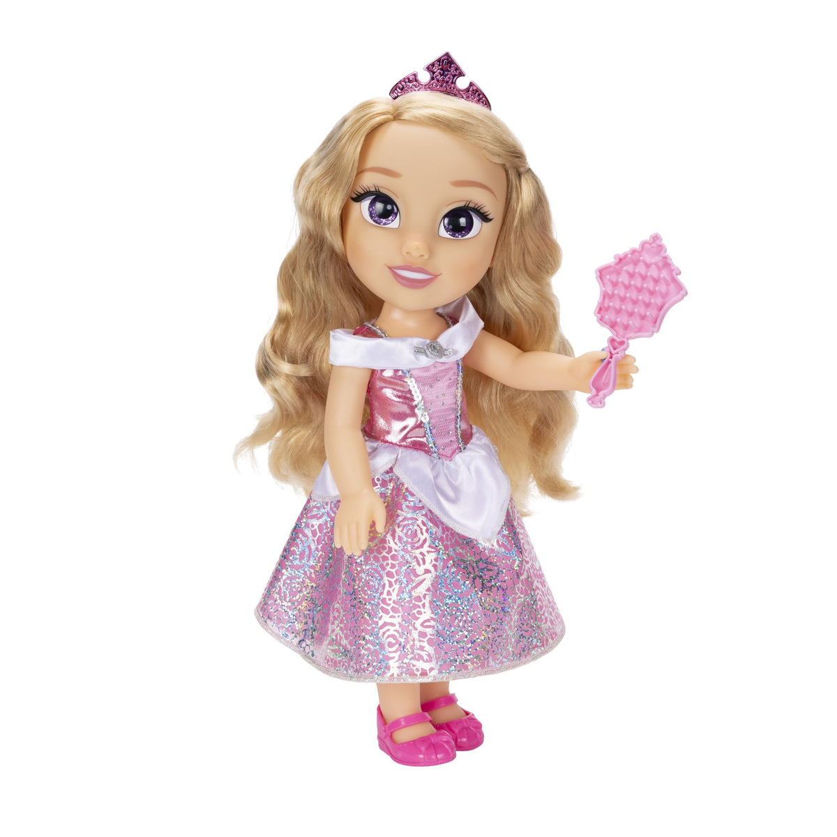 Disney Princess Aurora doll 14-inch ready for imaginative play and storytelling.