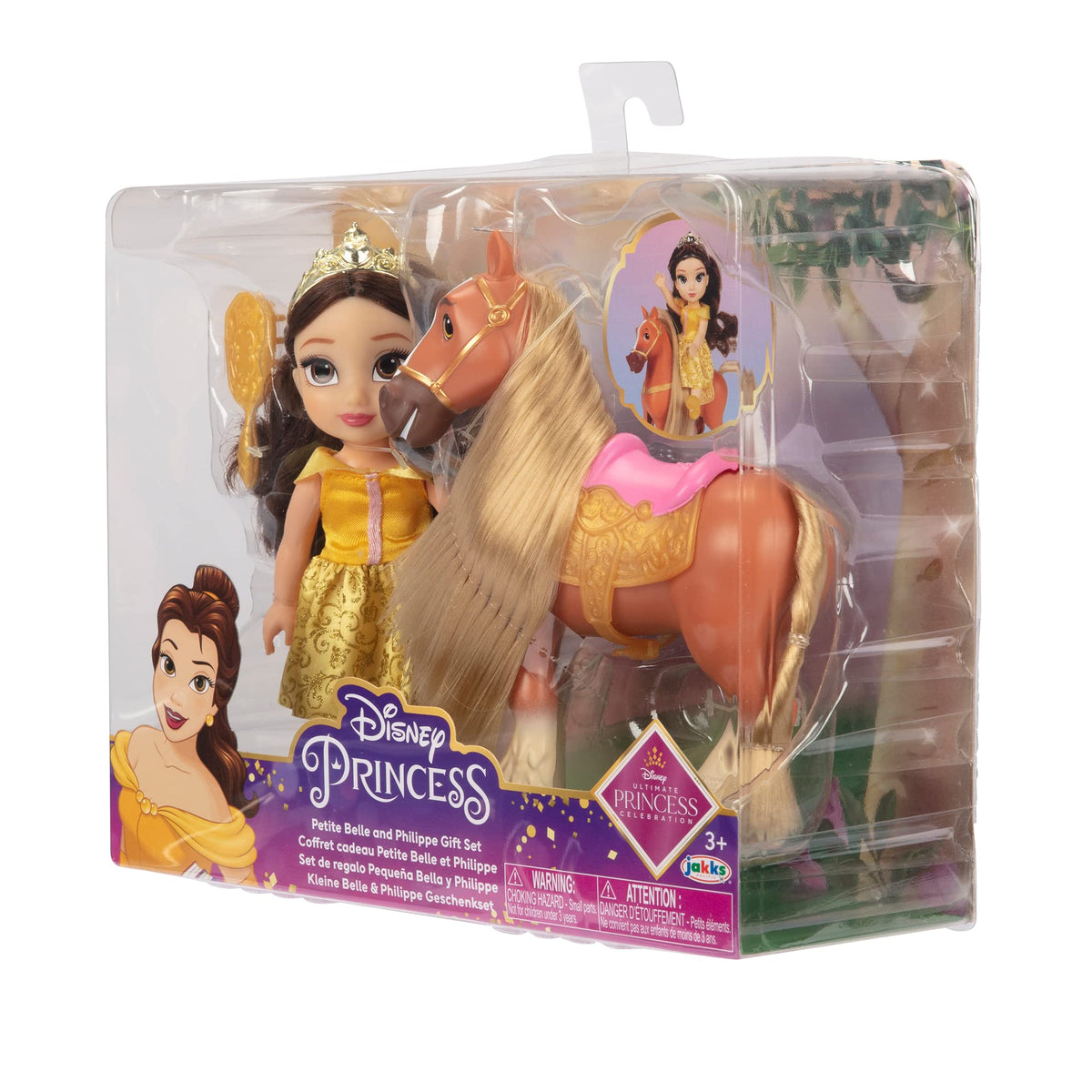 Philippe Petite figure with rooted hair and doll clip for stable posing.