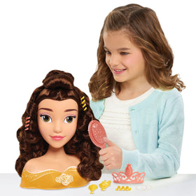 Disney Princess Belle hairbrush included for smoothing and shaping playful hairstyles