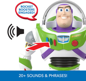 Disney Princess Buzz Lightyear 12-inch scale pose-ready figure for dynamic action scenes.