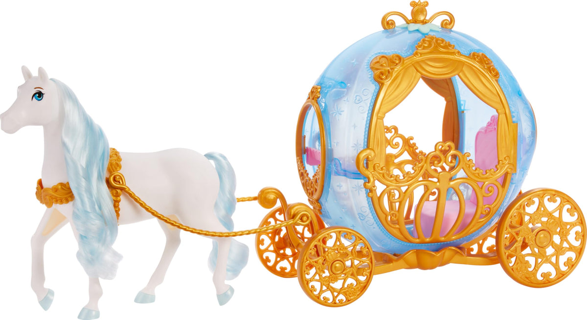 Disney Princess Cinderella carriage with gold details, inviting imaginative play.