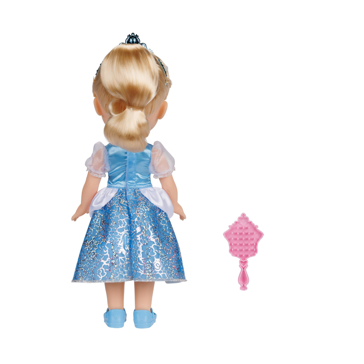 Disney Princess Cinderella doll with platinum holofoil skirt sparks magical dress-up moments