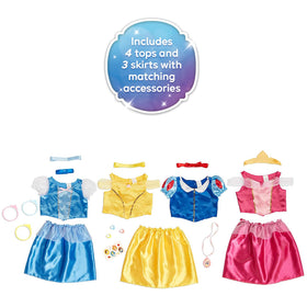 Disney Princess keepsake trunk stores all dress-up pieces after play.