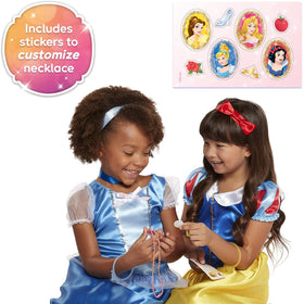 Disney Princess set sized for ages 3 and up; fits 4-6x.