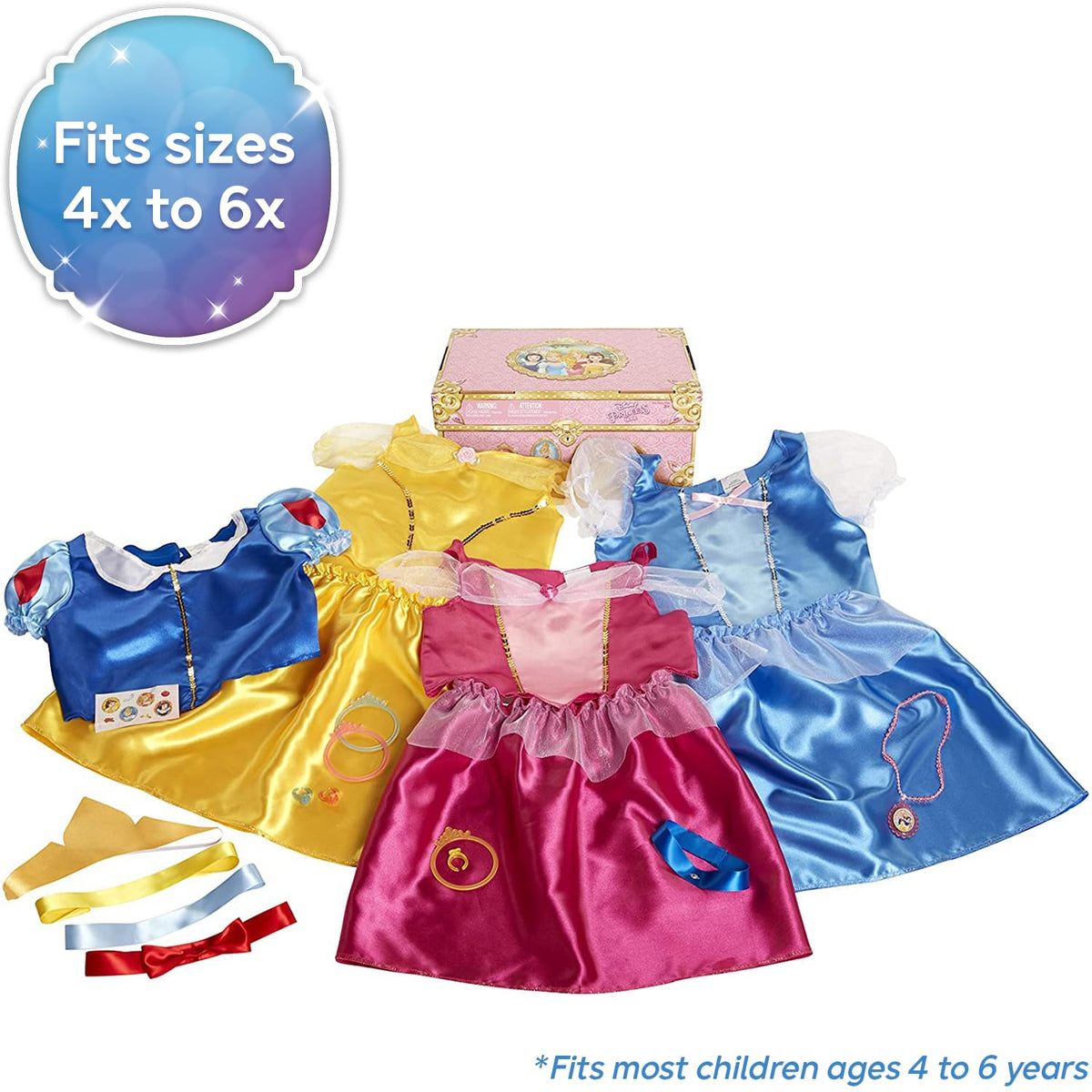 Disney Princess sticker sheet for necklace customization included with set.