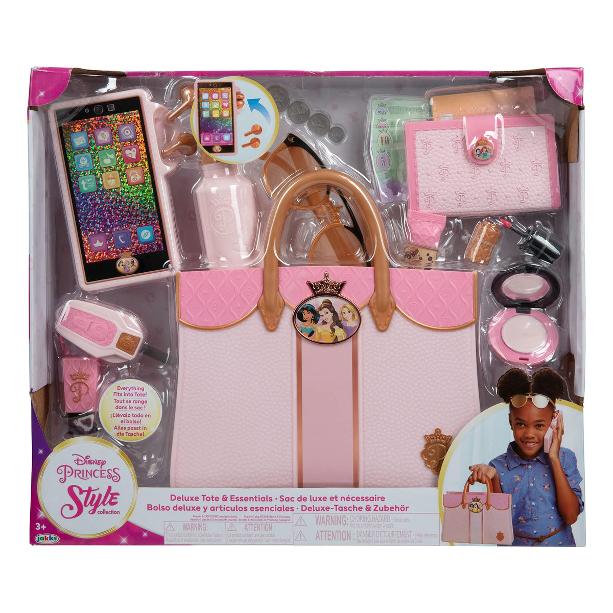 Disney Princess lip gloss with applicator adds sparkle to pretend looks.