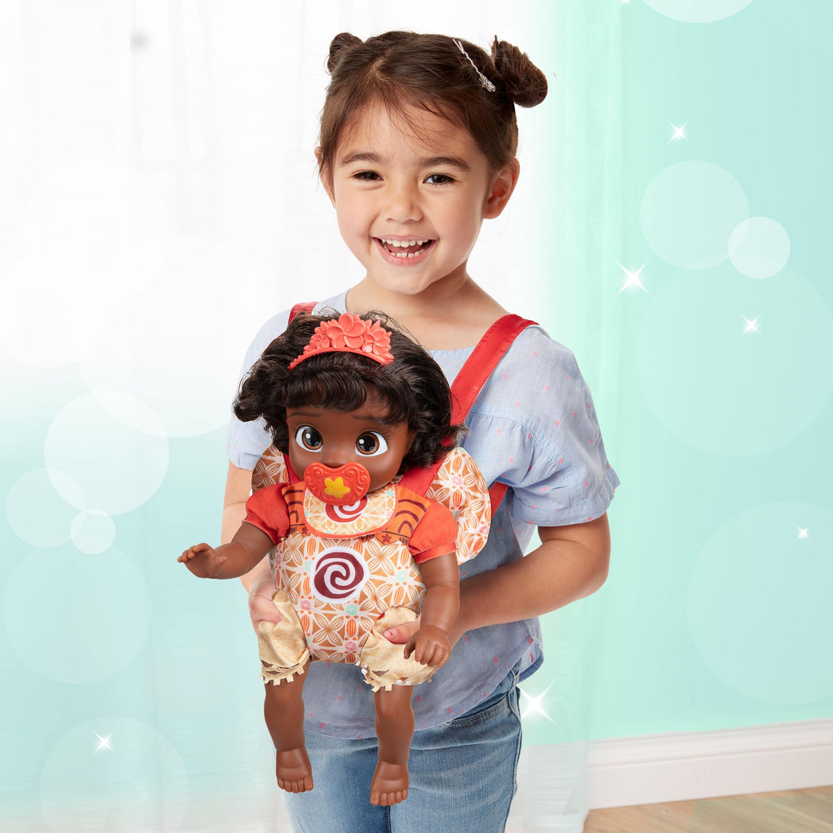Disney Princess Moana deluxe baby carrier—lets kids take Moana on the go.