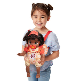 Disney Princess Moana baby doll deluxe with tiara—ideal for imaginative play.