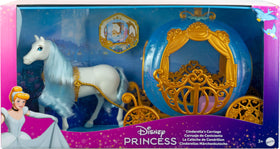 Disney Princess play scene shows carriage and horse ready for a ball.
