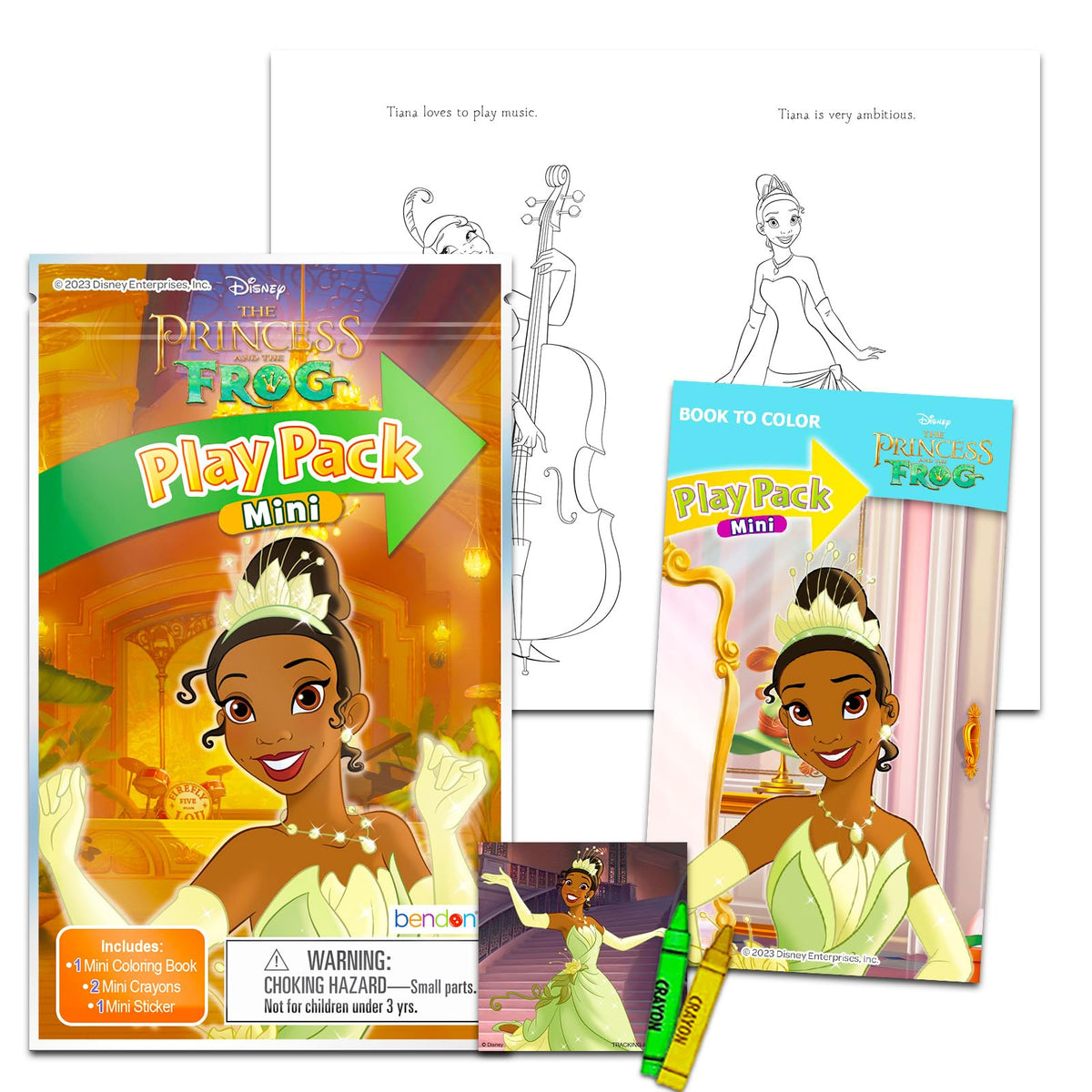Disney Princess and the Frog mini coloring book for creative party activities