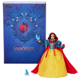 Disney Princess Snow White collector doll showcases dress detail for elegant display.