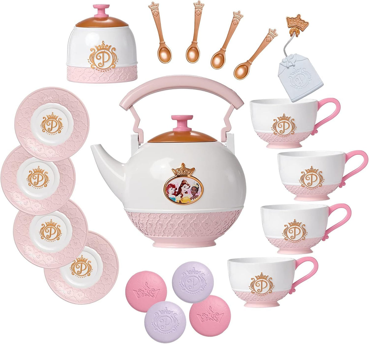 Disney Princess Style Collection tea pot with lid for elegant pretend tea parties