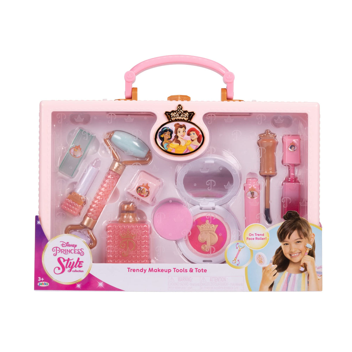 Disney Princess Style Collection tote with pretend makeup tools for on-the-go play.