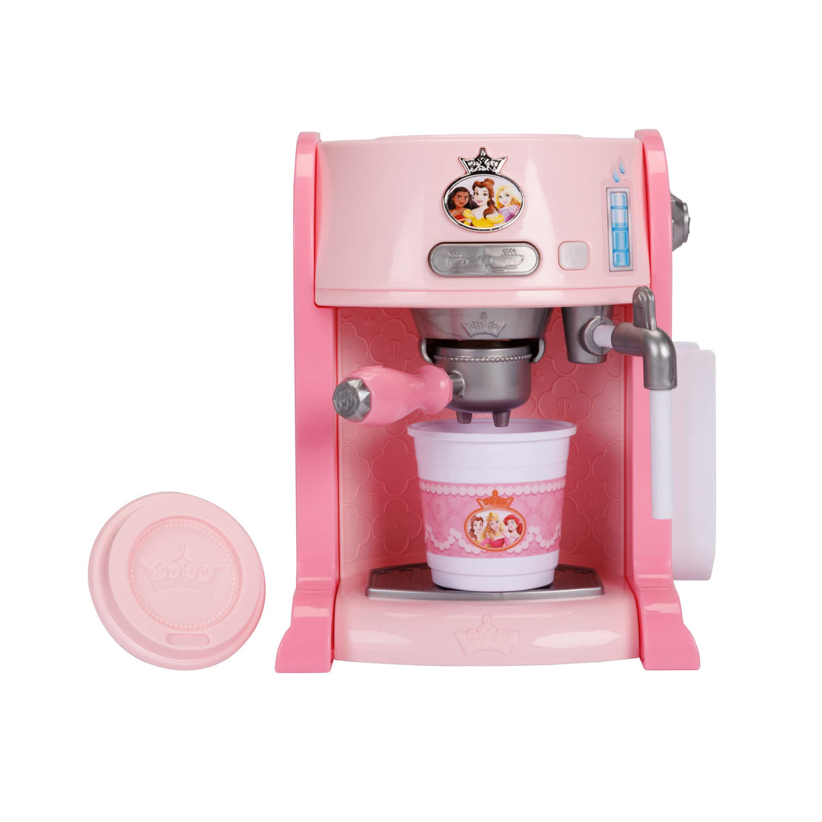 Disney Princess Style espresso maker front view for pretend cafe play