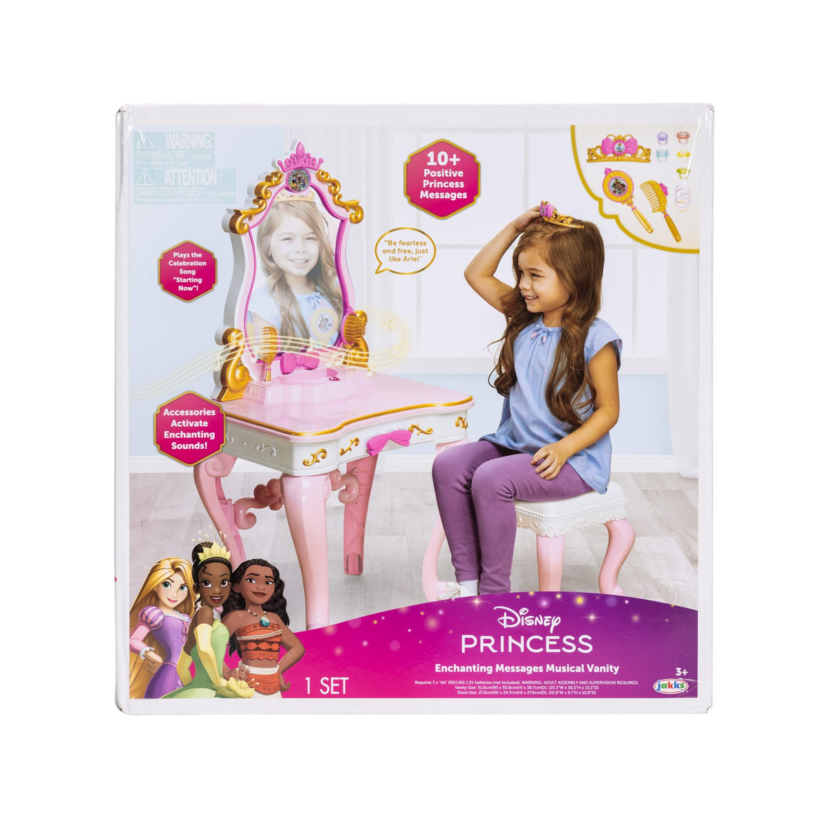 Disney Princess Vanity brush in action for graceful grooming and role-play grooming routine.