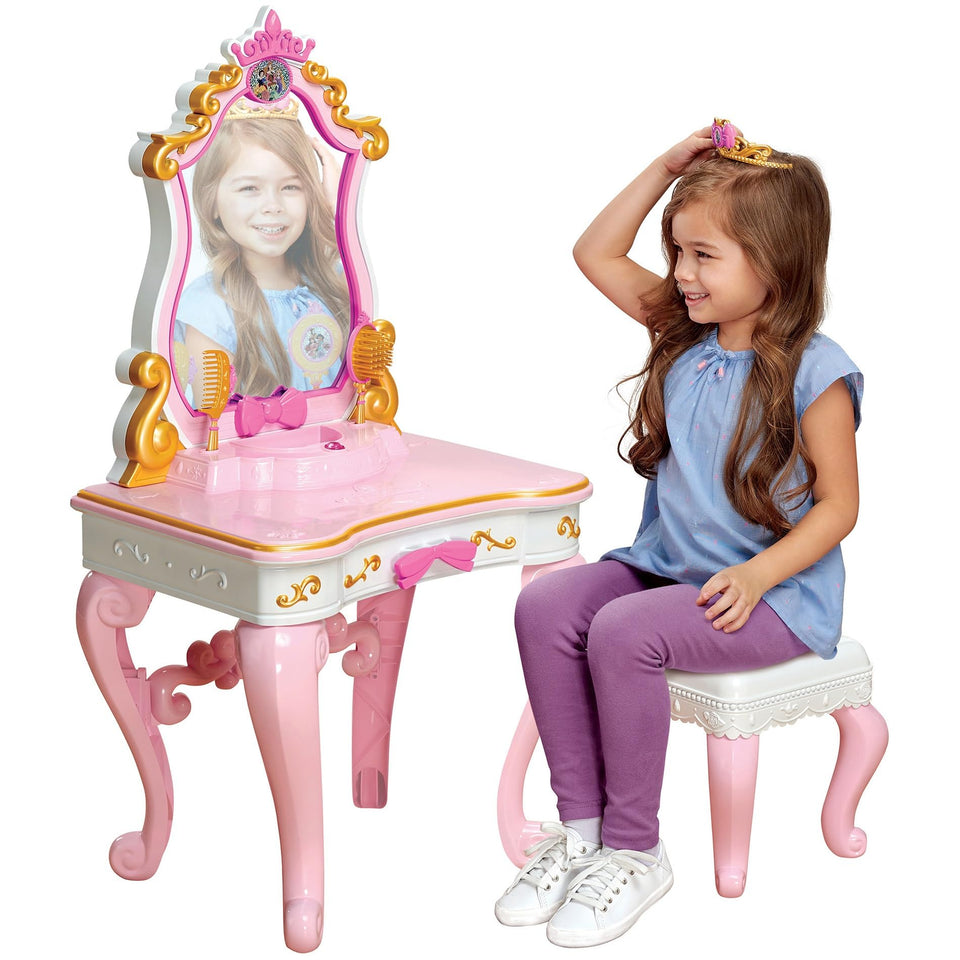 Disney Princess Ultimate Musical Vanity front view with engaging messages for daily styling inspiration.