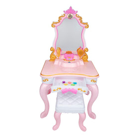 Disney Princess Ultimate Musical Vanity side view highlighting height and spacious tabletop.