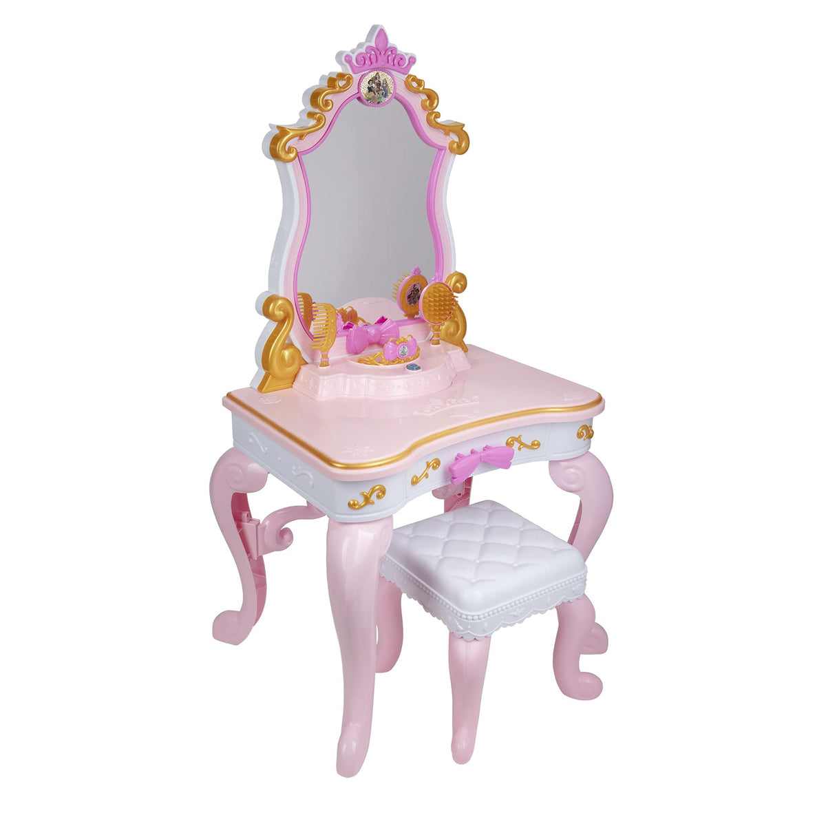 Disney Princess Vanity tiara on display enhances pretend play and princess-ready moments.