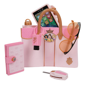 Disney Princess wallet with pretend money and cards for imaginative shopping.