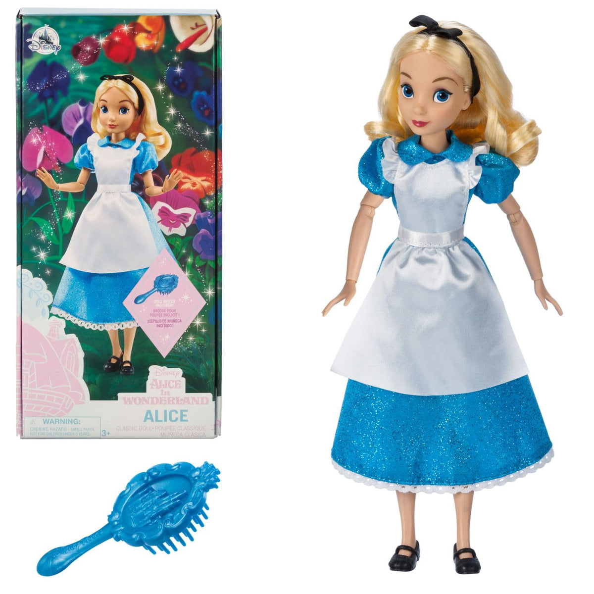 Disney Store Alice classic doll 11-inch for authentic Wonderland display and gentle play.