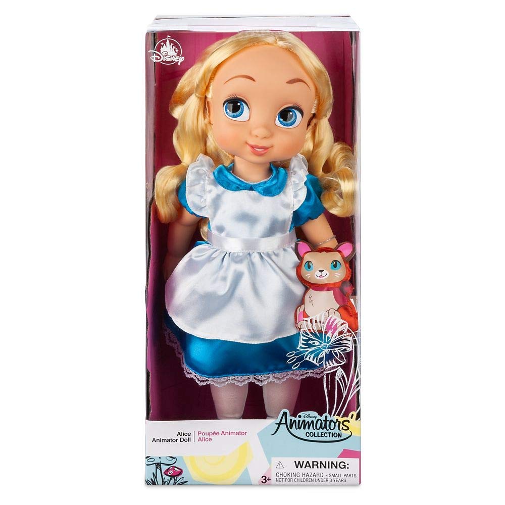 Disney Store Alice doll with shimmering golden rooted hair, premium collectible detail