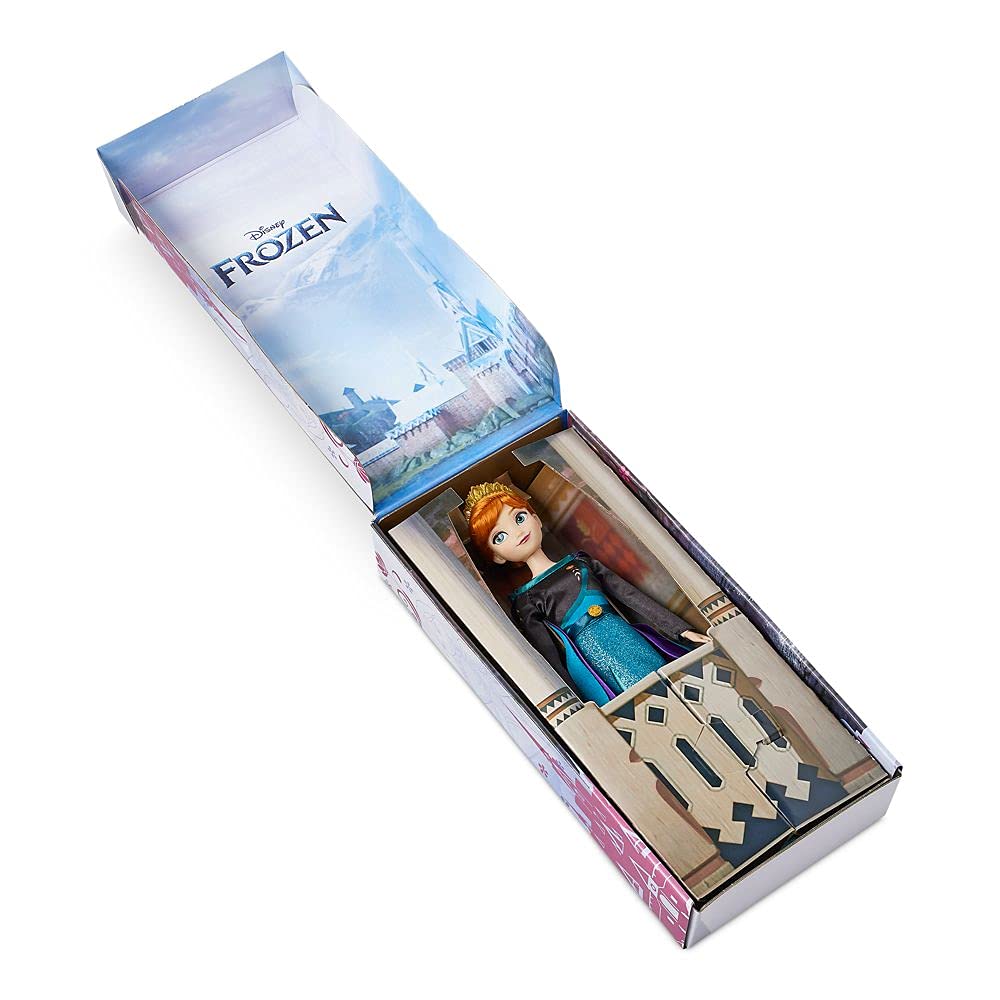 Fully articulated Anna doll enables versatile posing for Frozen adventures.