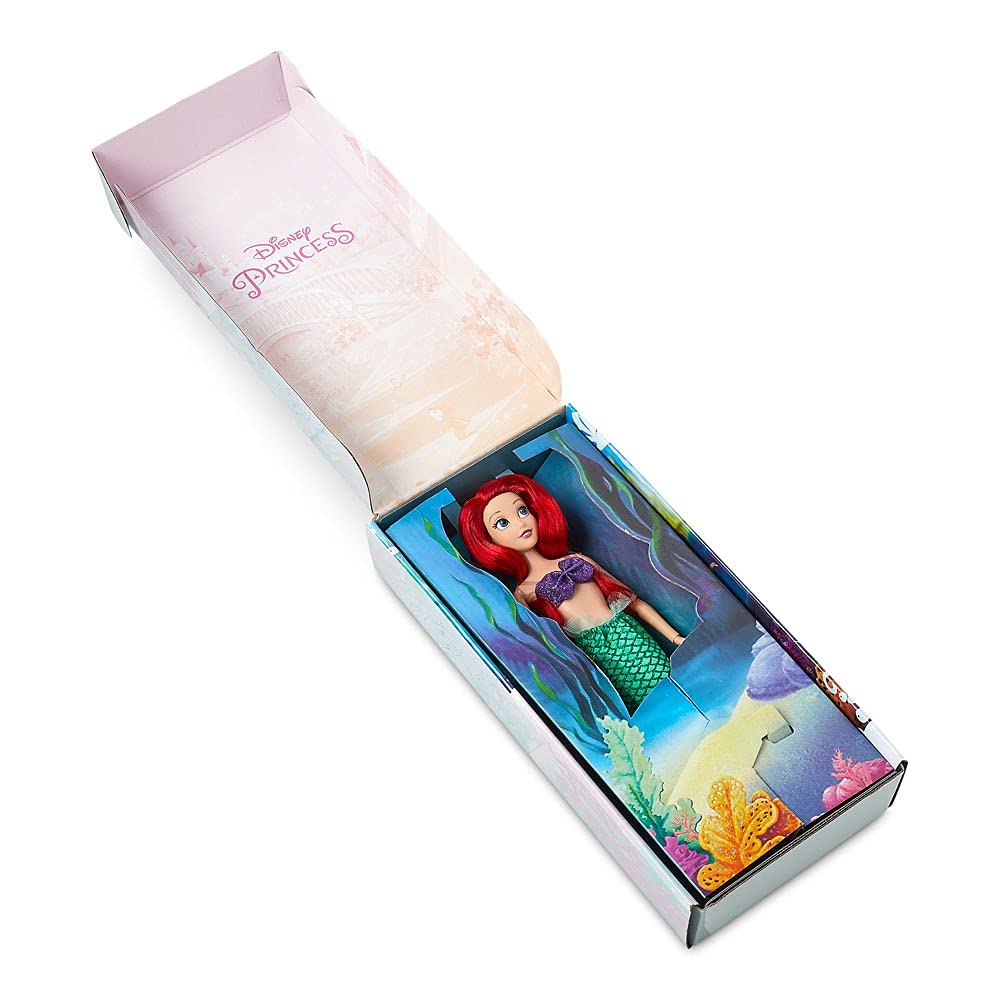 Disney Store Ariel doll brush with molded details enhances grooming pretend play.