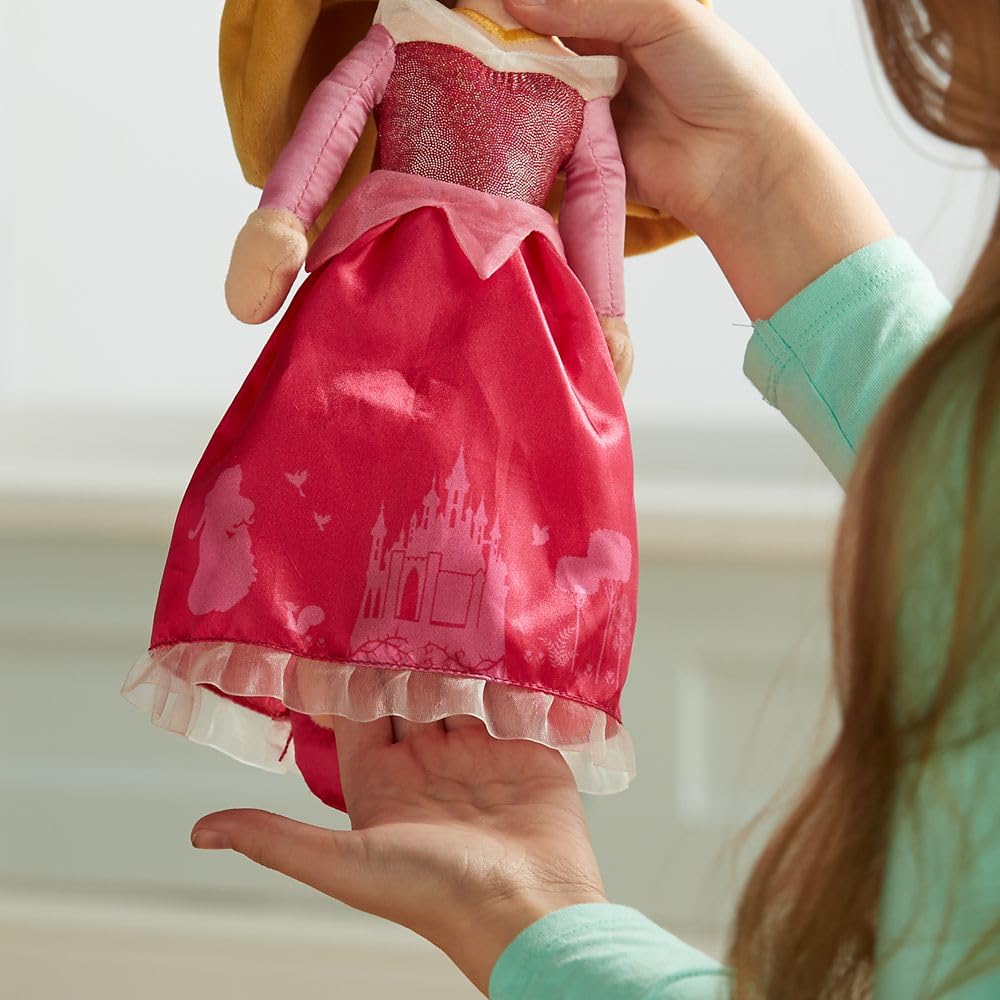 Disney Store Aurora plush doll with metallic flecked bodice adds sparkle