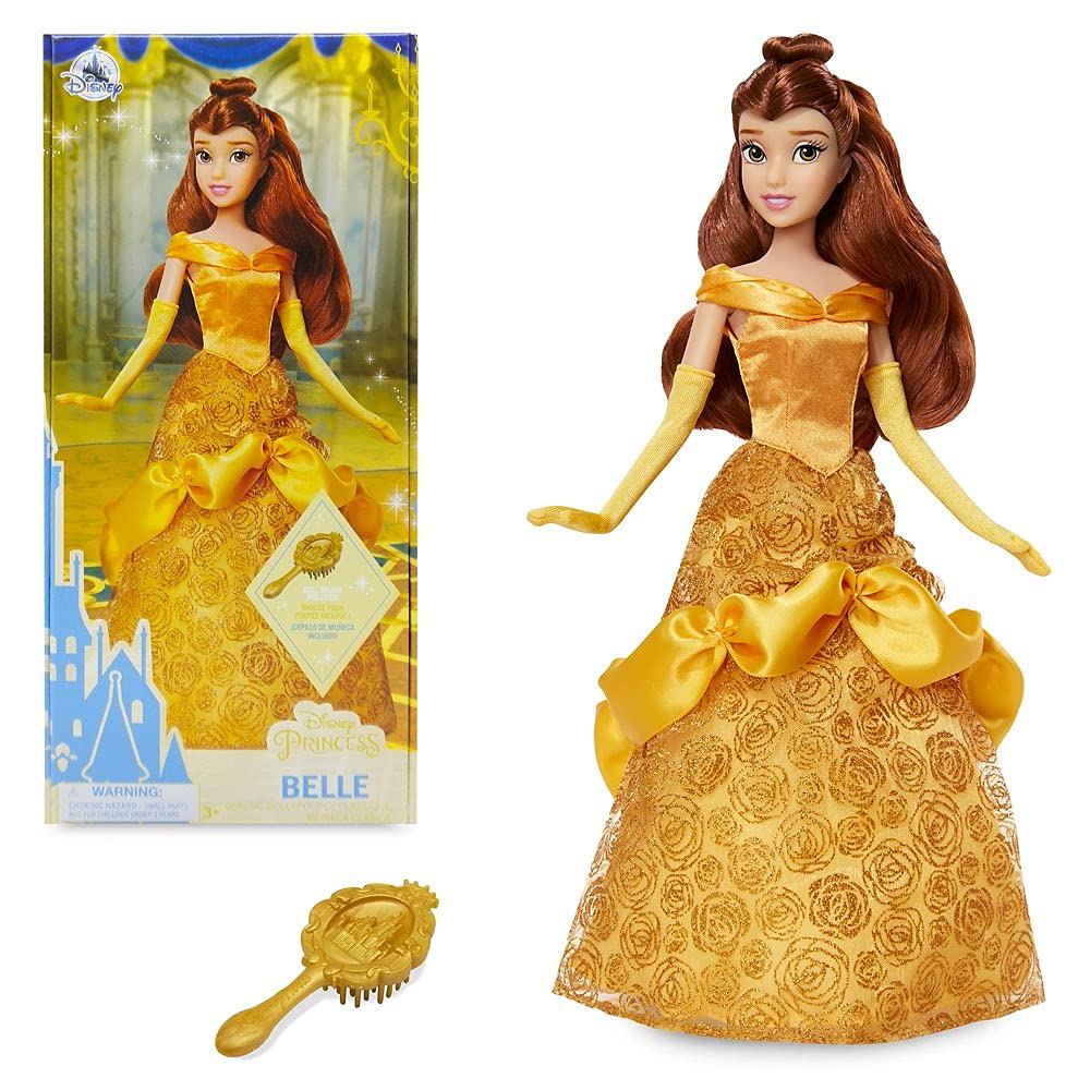 Disney Store Belle doll with deluxe gown, ideal for imaginative play and display