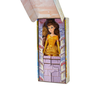 Disney Store Belle doll wearing elegant gloves for refined storytelling moments