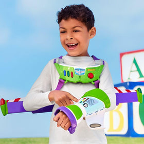 Disney Store Buzz Lightyear Gauntlet flip-open cuff reveals interactive buttons for play