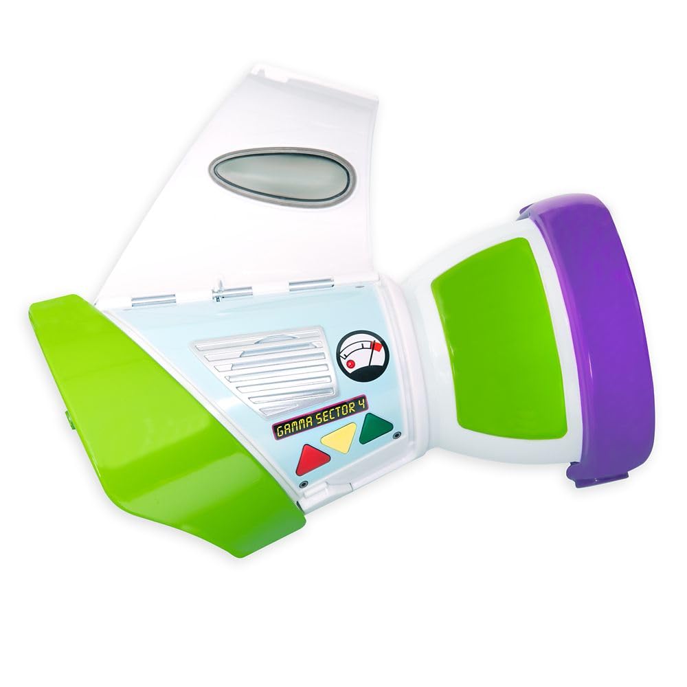 Disney Store Buzz Lightyear Gauntlet front panel lights up for an authentic space Ranger look