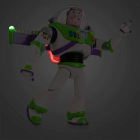 Buzz Lightyear wing release action in the Disney Store figure for dramatic play