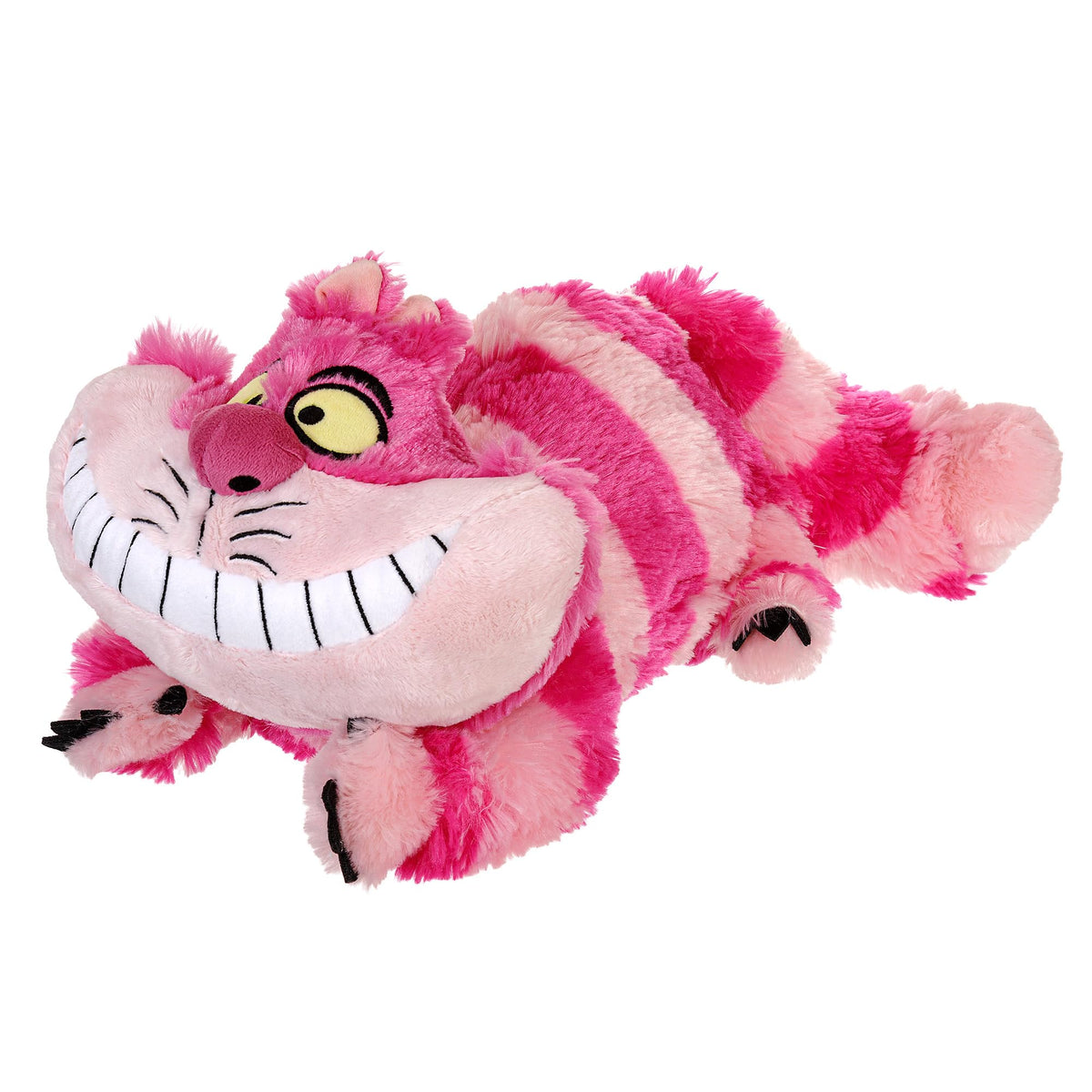 Disney Store Cheshire Cat plush with striped fur for cozy display and cuddles