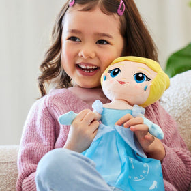 Disney Store Cinderella plush with embroidered features for toddler-safe play