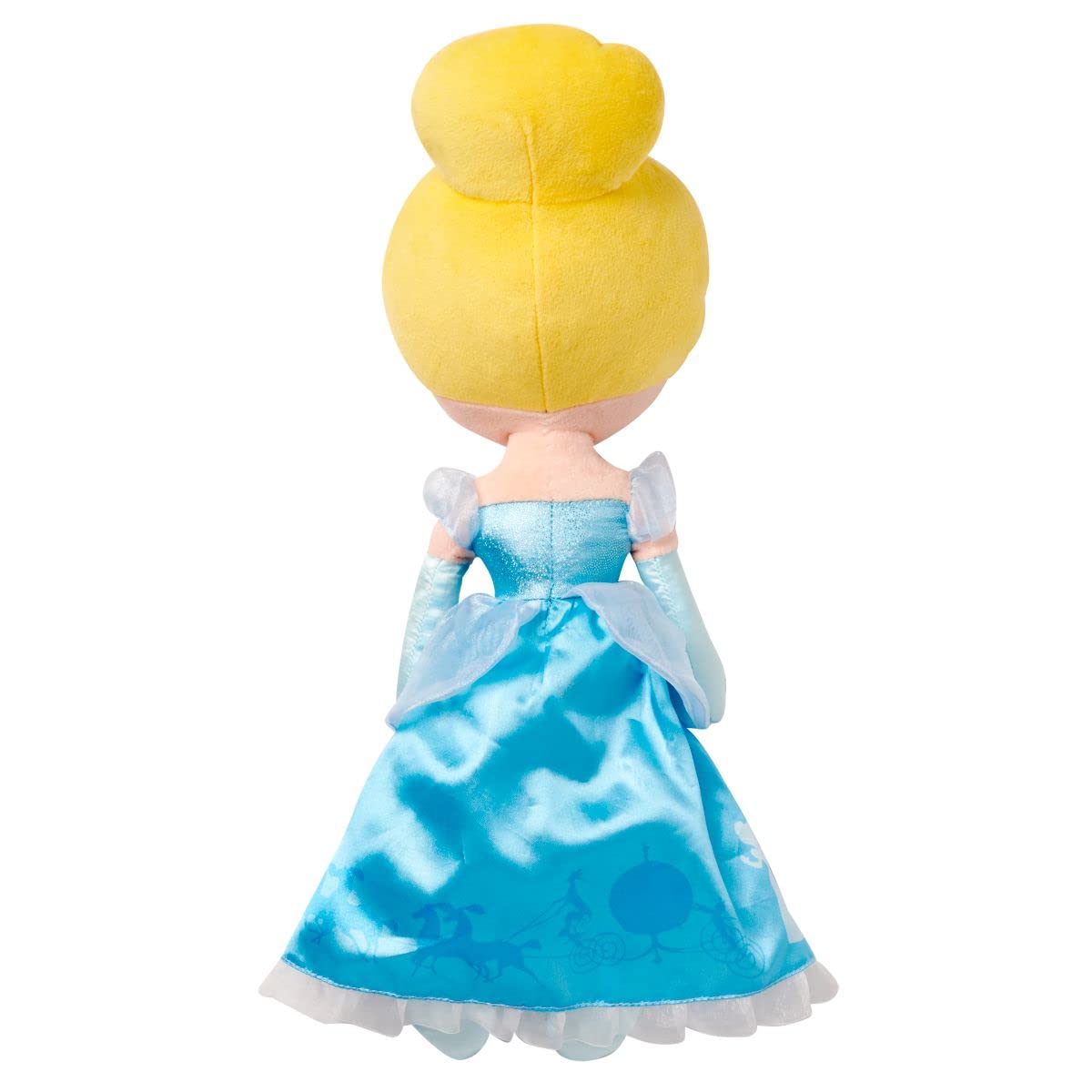 Disney Store Cinderella plush wearing glamorous gown with satin trims