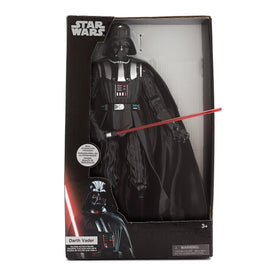 Disney Store Darth Vader display-worthy shelf centerpiece honors Star Wars collection.