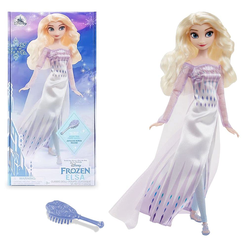 Disney Store Elsa doll, 11-inch, fully posable for dynamic play and storytelling.