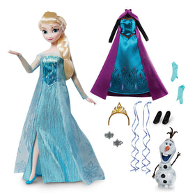Disney Store Elsa Story Doll packaging unfolds into a palace play area.