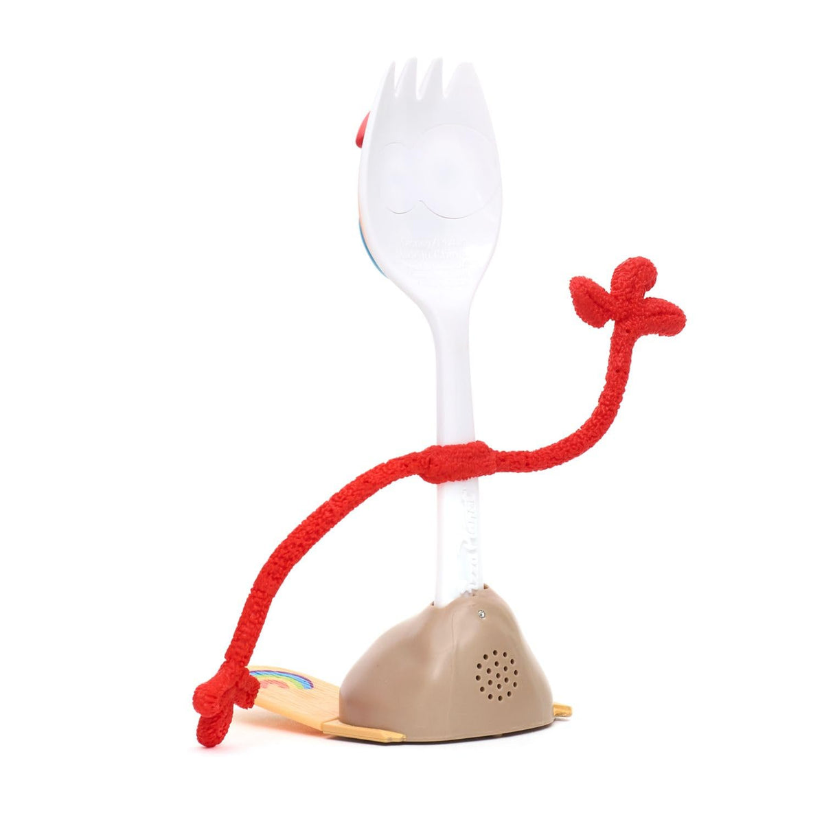 Disney Store Forky with googly eyes and poseable arms for expressive poses