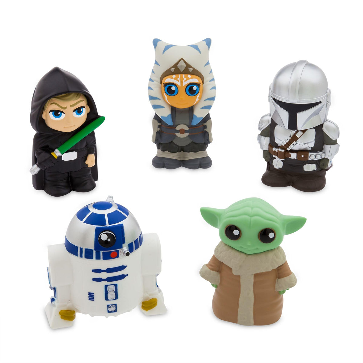 Disney Store Grogu bath figure perfect for imaginative rinse-and-pour play.