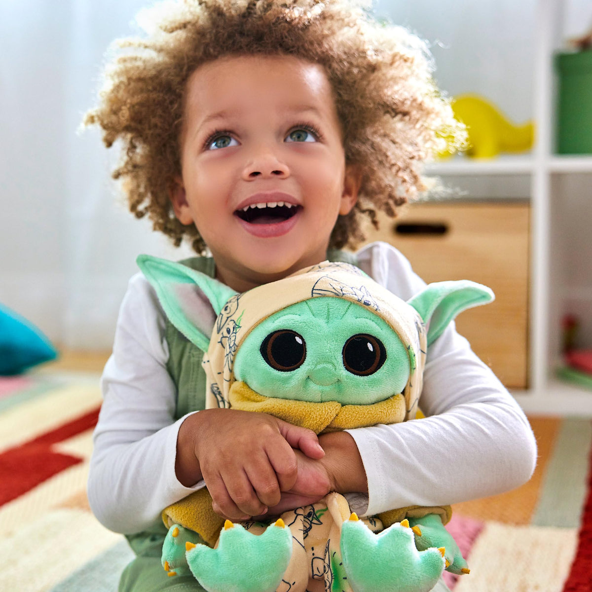 Grogu plush face embroidery adds detailed charm for fans