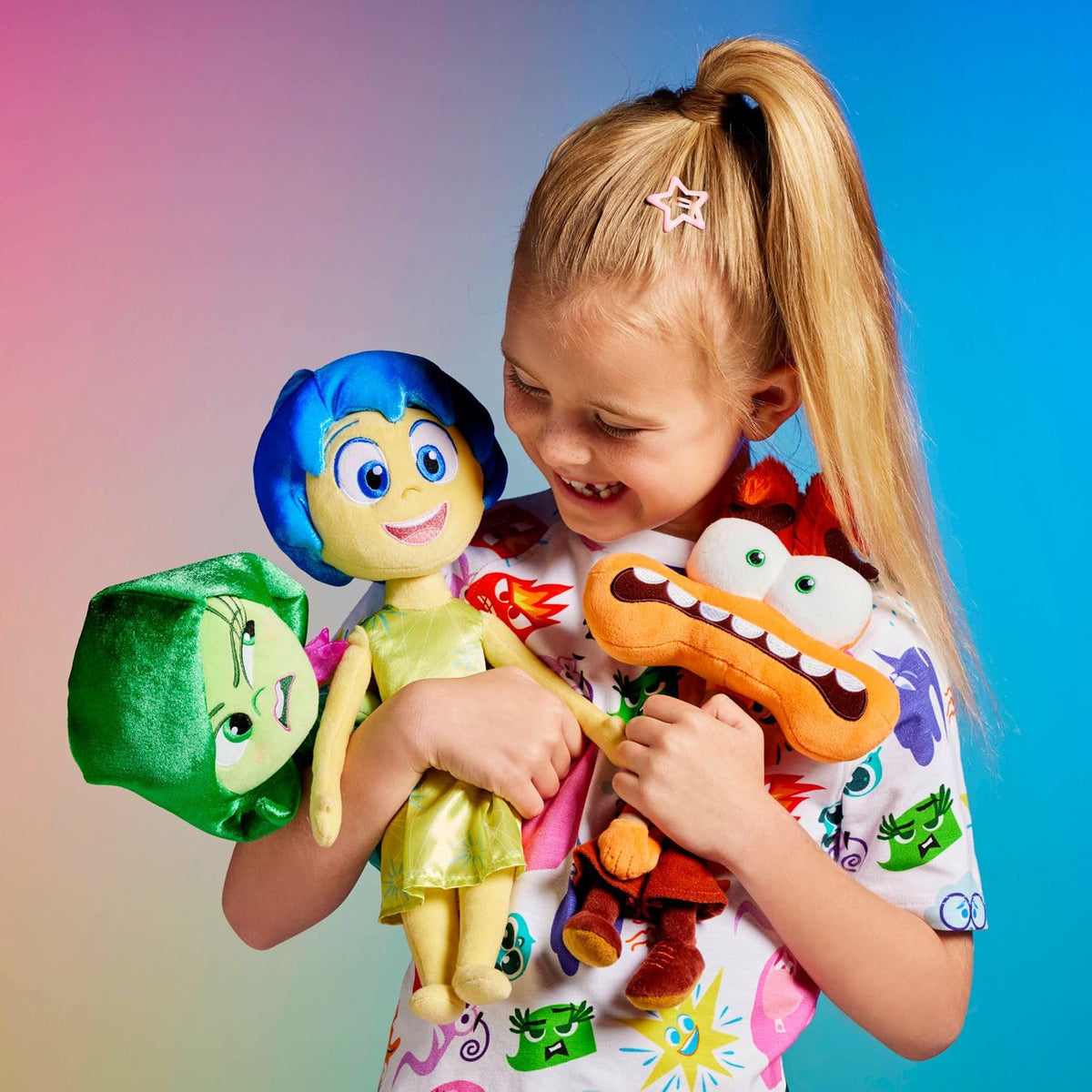 Disney Store Anxiety Plush tufted orange hair on display