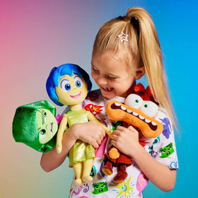 Joy plush embroidered features smiling expression enhances any Disney collection.