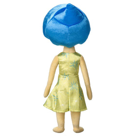 Disney Store Joy plush velvet hair and satin dress add premium feel.