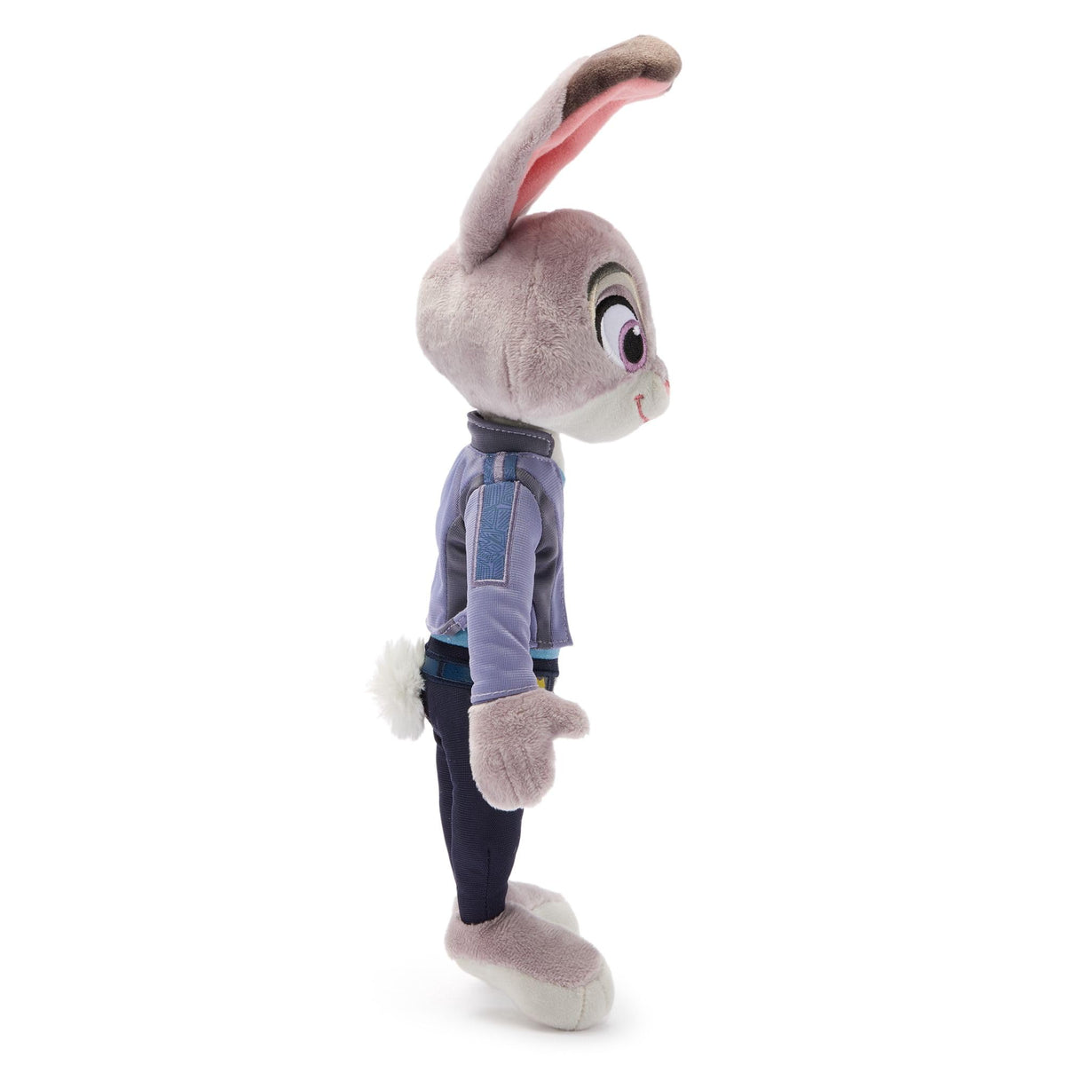 Disney Store Judy Hopps plush close-up showing detailed badge applique