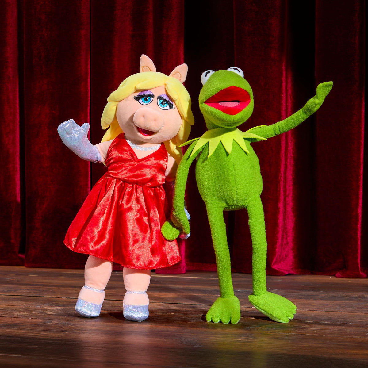 Kermit embroidery detail on plush enhances realism and collectibility