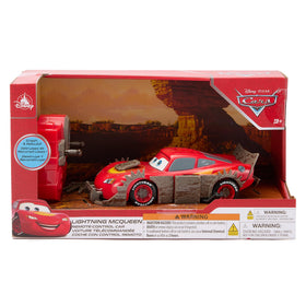 Authentic Disney Pixar Cars branding on Lightning McQueen RC car.